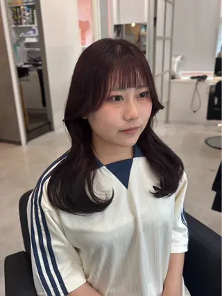 セミロング MAHO/透明感カラ ー/髪質改善🍒のヘアスタイル