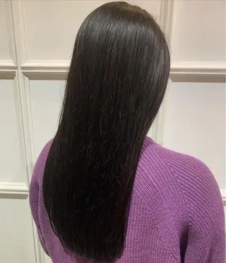 ロング カラー 髪質改善カラー&TR 縮毛矯正/弱酸性矯正のヘアスタイル