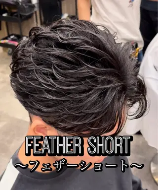 パーマ メンズ センターパート/フェ ザー🔥SHUYAのヘアスタイル