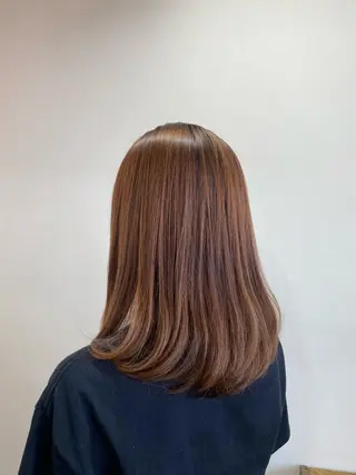 セミロング カラー 🫧縮毛矯正🫧ai hara🫧表参道のヘアスタイル