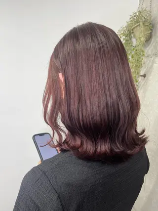 ミディアム かめい りなのヘアスタイル