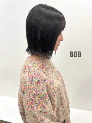 ミディアム jjeno所属・kaN./ボブ /髪質改善ストレートのヘアスタイル