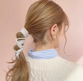 ロング ヘアアレンジ 束感まつ毛 ／nicoのヘアスタイル