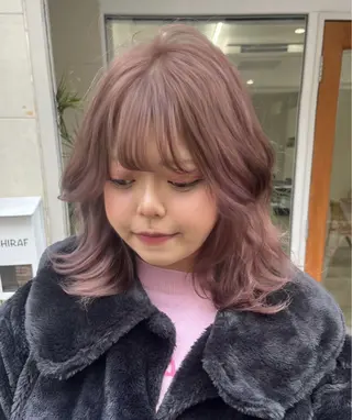 セミロング カラー ベージュ⟡˖レイヤー ˖ ࣪⊹あずきのヘアスタイル