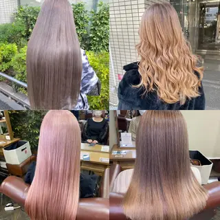 セミロング カラー 💖ハイライト/ハイ トーン💖MIKIのヘアスタイル