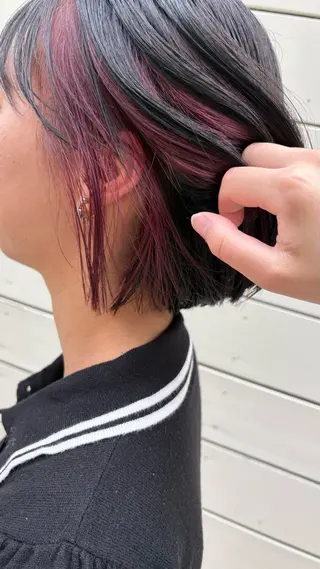 ショート カラー 🎀ブリーチなし 透明感🎀yuhiのヘアスタイル