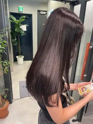 ロング メンズ縮毛矯正 ブリーチカラー/まやのヘアスタイル