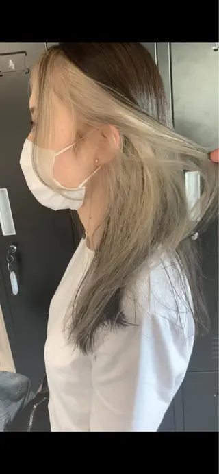 ロング カラー mimiiy梅田 中崎町ハイトーンのヘアスタイル