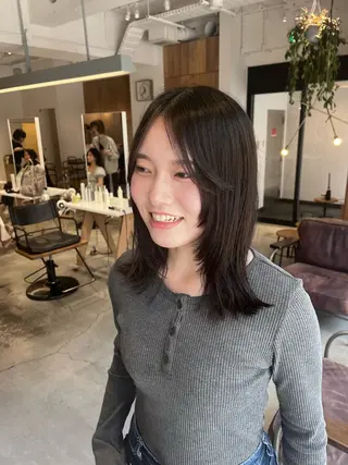 ミディアム Yamamoto Hana/京都美容室のヘアスタイル