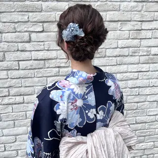 ヘアアレンジ 韓国レイヤー 暖色カラー/さくらのヘアスタイル