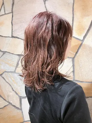 ミディアム カラー レイヤー×髪質改善 マネージャー安藤光司のヘアスタイル