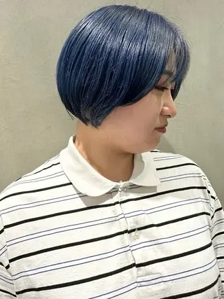 ショート カラー 小顔ボブ/お悩み解決 /ボブパーマ/とういのヘアスタイル