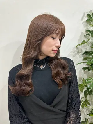 セミロング 韓国風パーマ/ヘア セット/店長みづきのヘアスタイル