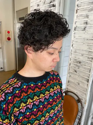 ショート パーマ メンズ メンズカット/パーマ 特化motooのヘアスタイル