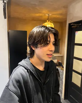 パーマ メンズ 柳生 美穂のヘアスタイル