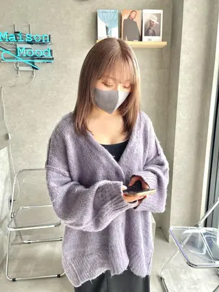 ミディアム カラー mood tatemachiのヘアスタイル