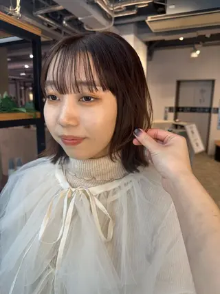 ミディアム 🌷モア 🌷暖色カラー・ボブのヘアスタイル