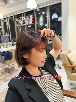 ショート カラー 野田阪神/レイヤー/ ハイライト/yuuのヘアスタイル