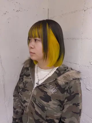 ミディアム YUKI 🌕 «ダブルカラー»のヘアスタイル