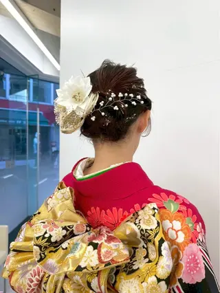 ロング ヘアアレンジ はるか/ブリーチカラ ー/ヘアアレンジ🤍のヘアスタイル