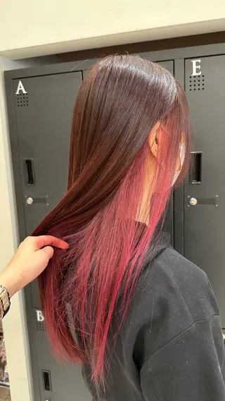 カラー 艶髪/ブリーチなし Wカラー🌺yuiのヘアスタイル