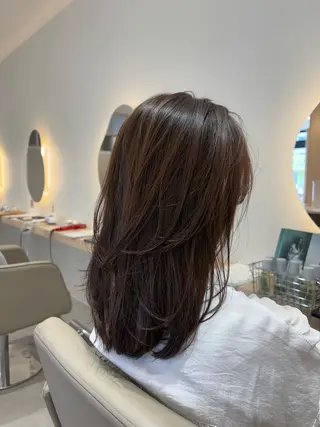 セミロング カラー レイヤー/透明感/髪 質改善/メンズ/佐藤のヘアスタイル