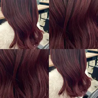 ロング カラー ヘアアレンジ 🎈ブリーチなし暖色 カラー/レッド/ゆいのヘアスタイル