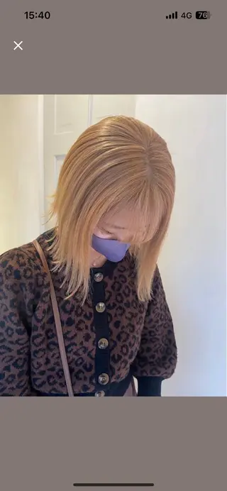 カラー ブリーチカラー×艶 🍨mihoのヘアスタイル