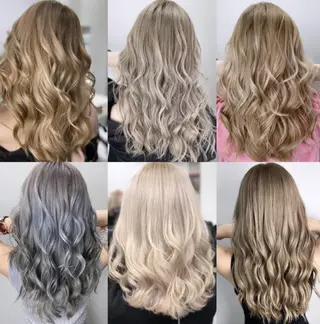セミロング カラー carina✂️ ハイトーンカラー🤩のヘアスタイル