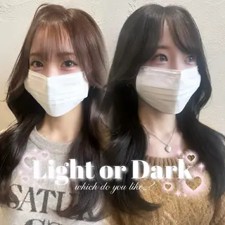 セミロング カラー 中嶋心渚⌇透明感 カラー️🩵🎀‪のヘアスタイル