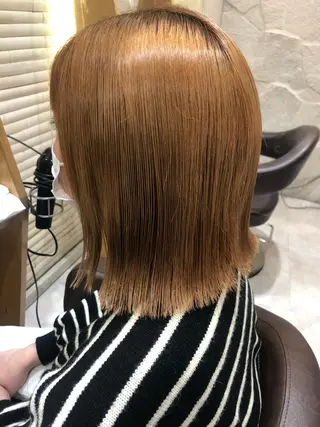 ミディアム 美髪矯正/渡辺 りんのヘアスタイル