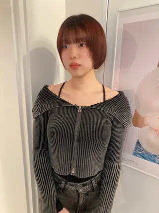 ショート riria/ボブ /ブラウンカラー🎀のヘアスタイル