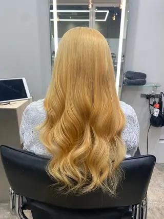 ロング ハイトーンカラーエク ステ🌺RENA🌺のヘアスタイル