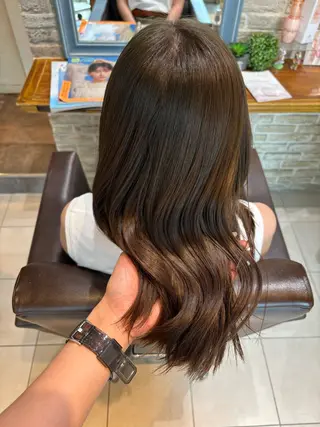 ミディアム カラー 🎀オリーブベージュ /minami🎀のヘアスタイル