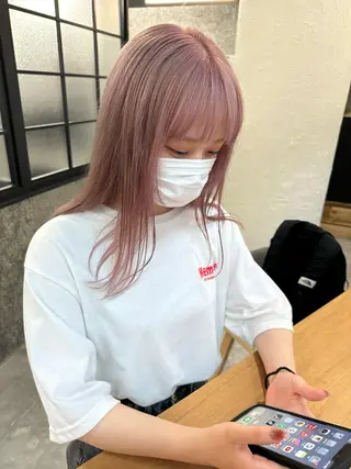 セミロング カラー Leben所属・垢抜けヘア♡柔らかい カラー/mihoのヘアスタイル