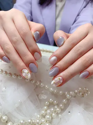 ネイル ネイルサロンAiri 長さ出し·シンプルのネイルデザイン