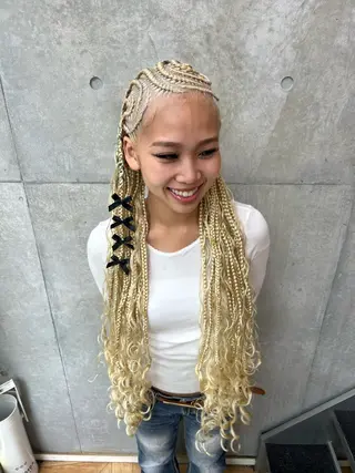 ロング ヘアアレンジ HONEY TRAP!所属・HARURU🪮✨ ブレイズ海外ヘアのヘアスタイル