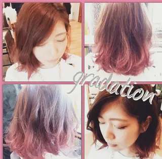 ミディアム カラー ZOA classic hair所属・東 みのりのヘアスタイル