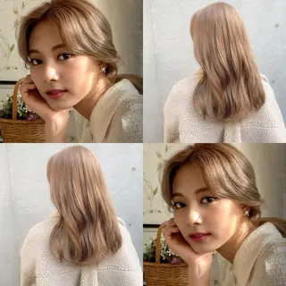 ミディアム カラー 🍒暖色✖️レイヤー ／Haruna🍒のヘアスタイル