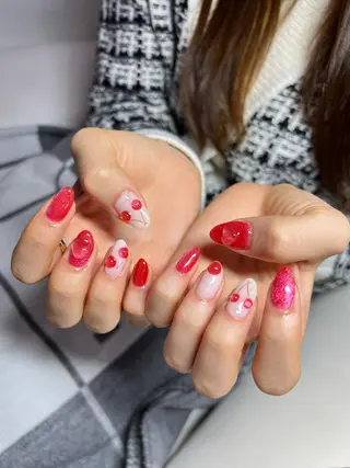 ネイル ちゅるんネイル🪄 耳ツボジュエリー🔗のネイルデザイン