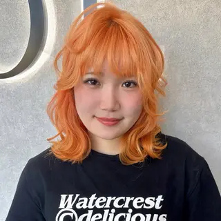 セミロング カラー 村瀬 美来のヘアスタイル