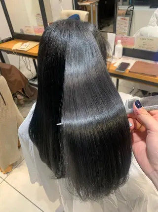 ロング soëll所属・🤍そぶえ　ゆうな/ 暖色カラー/縮毛矯正のヘアスタイル