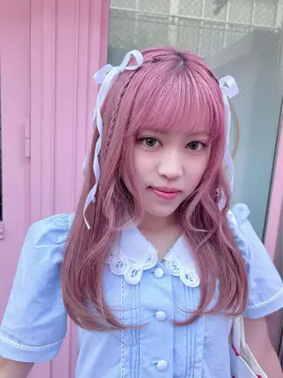 セミロング カラー ヘアアレンジ 💕ブリーチ/ヘアメ 🎀YUUKAのヘアスタイル