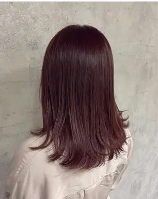 セミロング カラー 唐澤 千尋のヘアスタイル