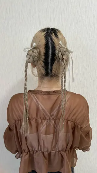 ロング ヘアアレンジ カラー/ヘアセット Nanami💗のヘアスタイル