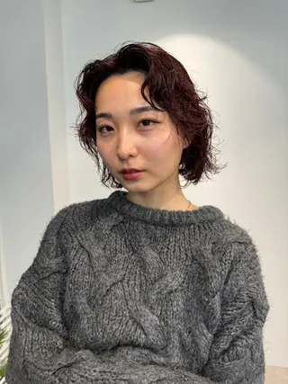 ショート カラー パーマ CEINE OURのヘアスタイル