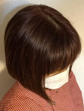 カラー ショート 深夜まで営業中‼️ レム髪質改善のヘアスタイル