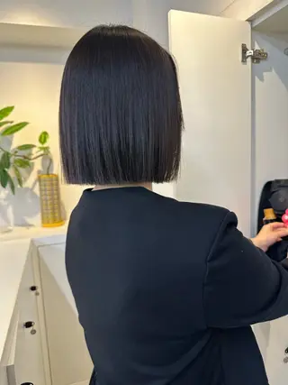 ショート パーマ ハイトーン/縮毛矯正 /艶カラー/mikuのヘアスタイル