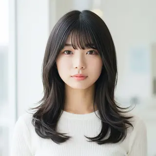 セミロング 似合わせボブ✖️ 韓国レイヤー✨小関のヘアスタイル