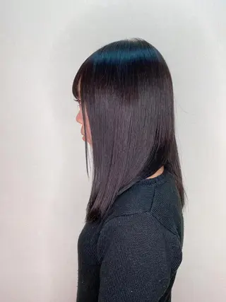 ミディアム インヘアー/美容院 /下伊福店/﨑山瑠依のヘアスタイル